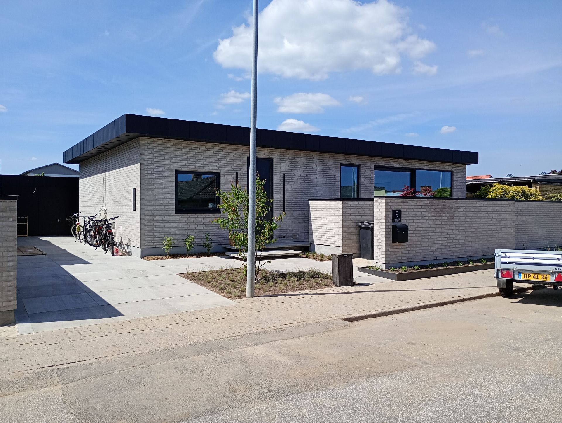 Skalmuring af hus i Fredericia